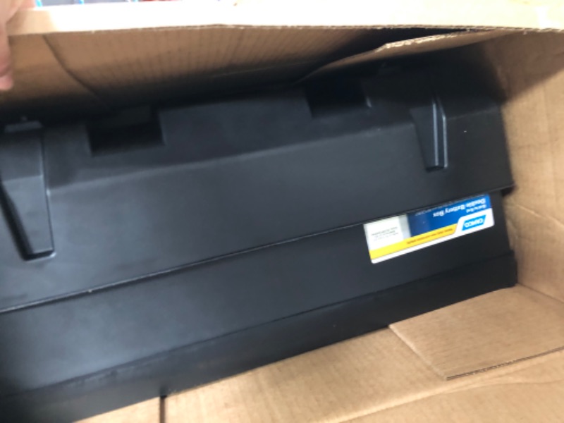 Photo 2 of Camco Heavy Duty Double Battery Box with Straps and Hardware - Group GC2 | Safely Stores RV, Automotive, and Marine Batteries | Measures Inside 21-1/2" x 7-3/8" x 11-3/16" | (55375) Frustration Free Packaging Double Battery Box