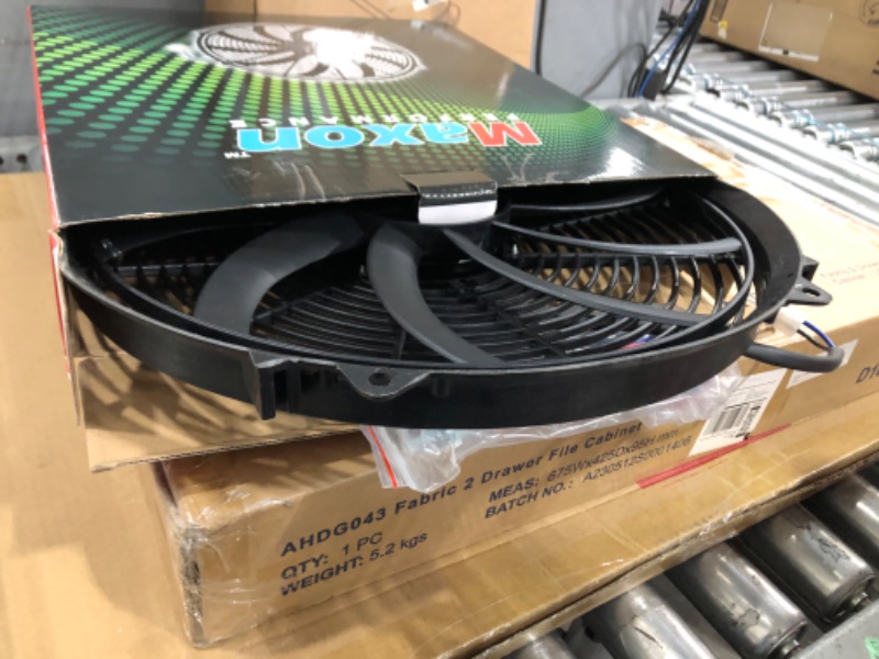 Photo 1 of BLACKHORSE-RACING 16" 16 inch Electric Radiator Fan High 3000 + CFM Thermostat Wiring Switch Relay Kit Black