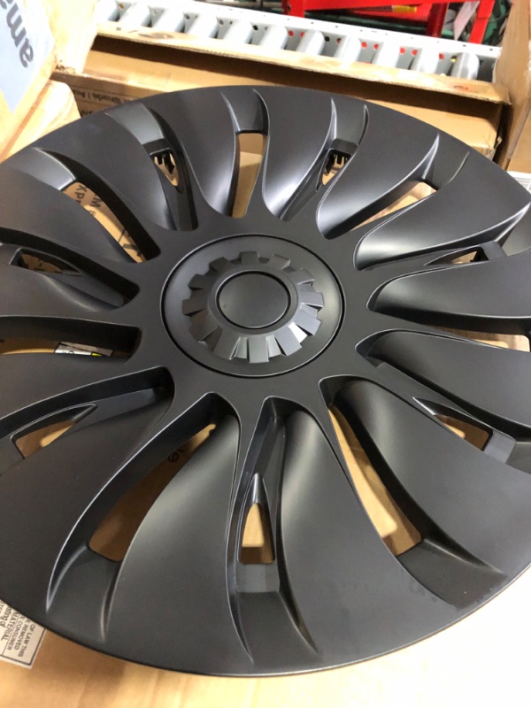 Photo 6 of **MISSING ONE OF THE HUB CAPS**
Klutchtech Tesla Model Y Hubcaps - 19 Inch Gemini Wheel Covers Tesla 19'' Hurricane Wheel Hub Caps - Left-Right Aero Symmetry Design Kit Fit Tesla Model Y Accessories 2021-2023 (Matte Black - 4 Pack) 19inch Model Y 19'' Sym