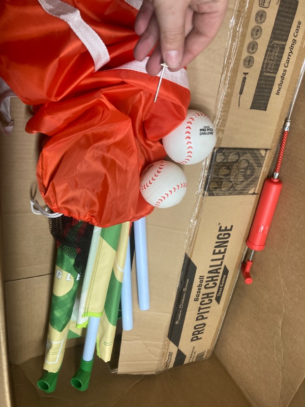 Photo 1 of Missing balls •GoSports Football & Baseball Toss Games Available in Football Red Zone Challenge or Baseball Pro Pitch Challenge Choose Between Backyard Toss or Door Hang Targets