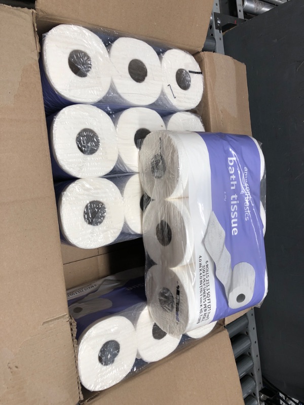 Photo 2 of Amazon Basics 2-Ply Toilet Paper, 6 Rolls (Pack of 5), 30 Rolls total (Previously Solimo)