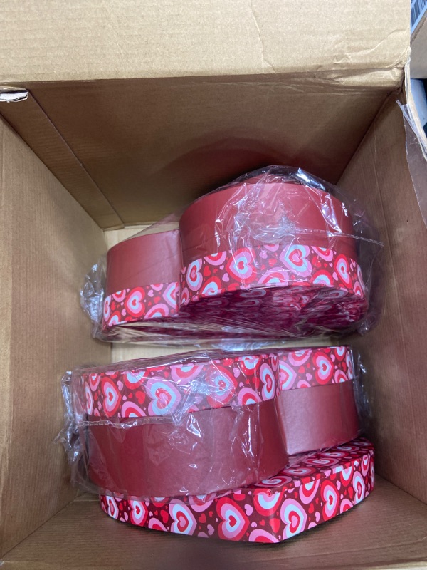 Photo 2 of 12 Pcs Heart Shaped Gift Boxes Valentine's Day Heart Shaped Floral Gift Boxes Valentines Nesting Cardboard Cookie Box for Holiday Decorative Present Wrapping Packaging, 4 Sizes (Pattern), ,,,,,,,,,,,,,,,,,,,,,,,,,,,,,,,,,,,,,,,,,,,,,,,,,,,,,,,,,,,,,,,,,,,