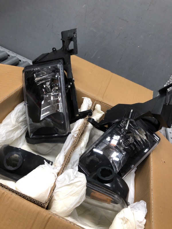 Photo 1 of Nilight Replacement Headlight Assembly for 1994-2002 RAM 1500 2500 3500 Black Housing Amber Corner With Driver and Passenger Side OEM Standard