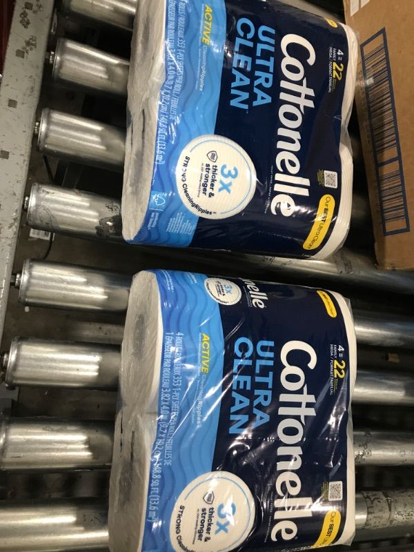 Photo 2 of 2 PACK(8 PIECES TOTAL) Cottonelle Ultra Clean Toilet Paper, 4 Mega Rolls (4 Mega Rolls = 16 Regular Rolls), 284 Sheets Per Roll (Packaging May Vary)
