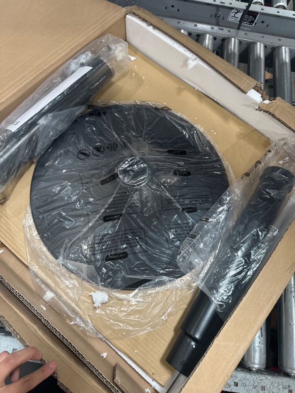 Photo 1 of HOOBRO Round Bar Table, 35" Tall Pub Table, Cocktail Table with Base, Stable Counter Table with Non-Slip Base, Bar Height Table for Living Room, Kitchen, Cafe, Rustic Brown and Black BF57BT01 Rustic Brown + Black