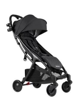 Photo 1 of Beberoad Love R2 Lightweight Compact Small Baby Stroller Foldable Travel Stroller for Baby Newborn Infant Toddler with Adjustable Backrest, Cup Holder, Storage Basket and Waterproof Canopy, Black