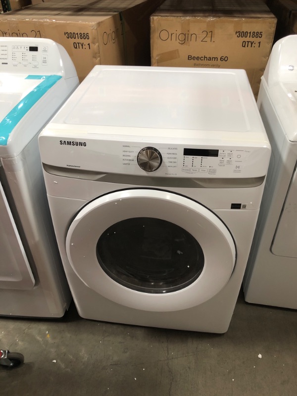 Photo 1 of Samsung 7.5 cu. ft. Front Load Electric Dryer with Sensor Dry DVE45T6000W/A3