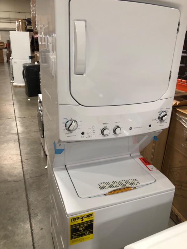 Photo 2 of GE Electric Stacked Laundry Center with 3.8-cu ft Washer and 5.9-cu ft Dryer