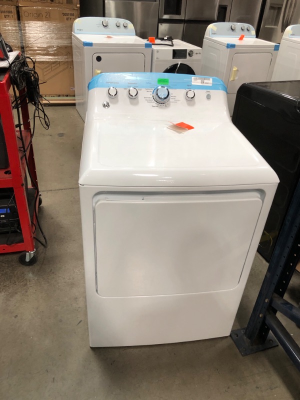 Photo 3 of GE 7.2 cu. ft. Electric Dryer in White with Sensor Dry