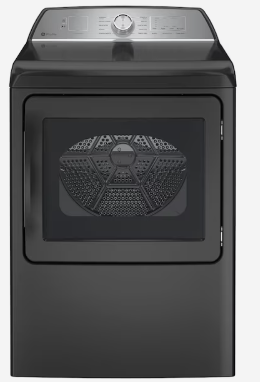Photo 1 of GE Profile 7.4-cu ft Smart Electric Dryer (Diamond Gray) ENERGY STAR