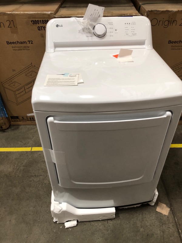 Photo 2 of LG 7.3-cu ft Electric Dryer (White) ENERGY STAR