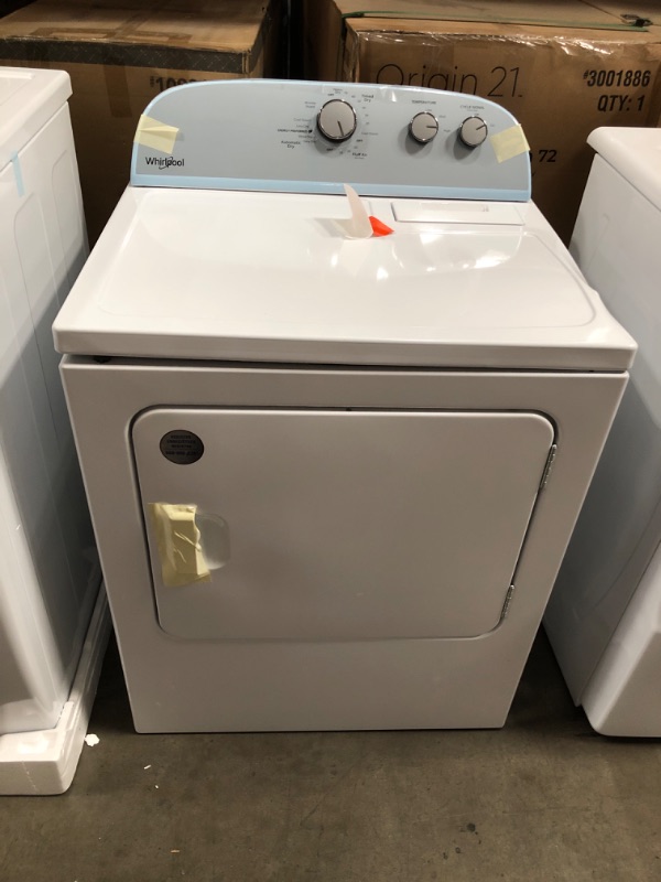 Photo 3 of Whirlpool 7.0 cu. ft. 240-Volt White Electric Vented Dryer with AUTODRY Drying System