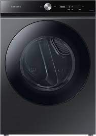 Photo 1 of Samsung 7.6-cu ft Stackable Steam Cycle Smart Electric Dryer (Brushed Black) ENERGY STAR
