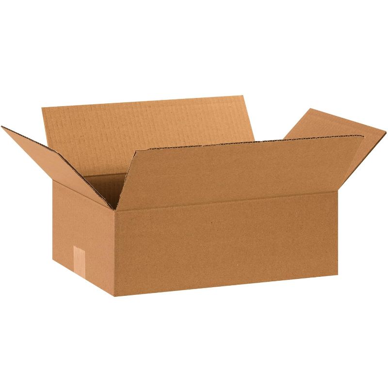 Photo 1 of 15 x 10 x 5 Corrugated Cardboard Boxes, Flat 15"L x 10"W x 5"H, Pack of 25 | Shipping, Packaging, Moving, Storage Box for Home or Business, Strong Wholesale Bulk Boxes