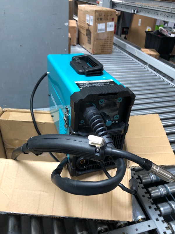 Photo 2 of MIG Welder, MIG145 145Amps Gas MIG/Gasless Flux Core MIG/Lift TIG/Stick 3 in 1 MIG Welding Machine, MIG Welder 110V 220V with Digital Screen Display