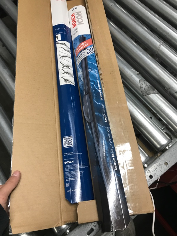 Photo 2 of Bosch ICON Wiper Blades 24A18A (Set of 2) Fit Acura: 14-04 TL, GMC: 19-18 Terrian, Hyundai: 10-07 Elentra, 07-12 Santa Fe, Jeep: 19-18 Compass +More, Up to 40% Longer Life, Frustration Free Packaging 24A and 18A Frustration Free Combo Wiper Blades