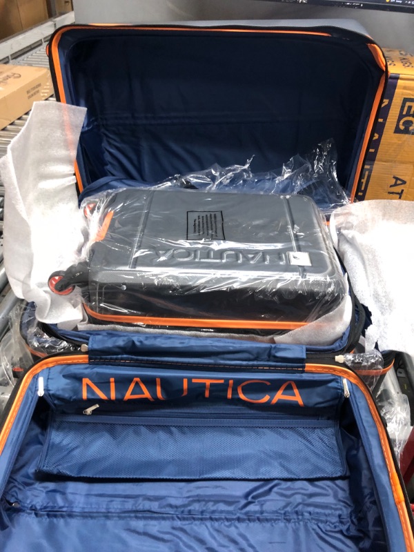 Photo 4 of NAUTICA Roadie 3pc Hardside Luggage Set, Grey/Orange