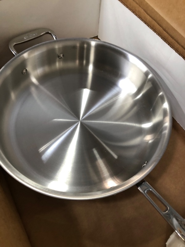 Photo 2 of All-Clad 6403 SS Copper Core 5-Ply Bonded Dishwasher Safe Saute Pan with Lid/Cookware, 3-Quart, Silver