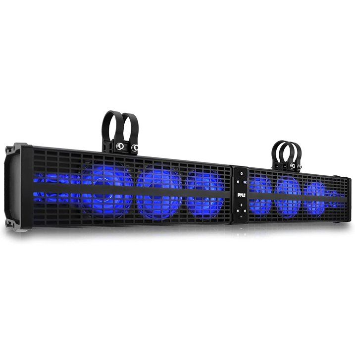 Photo 1 of 32” Powered ATV/UTV Soundbar System - Built-in Class D Stereo Power Amplifier w/ Wireless BT Streaming and LED Lights
