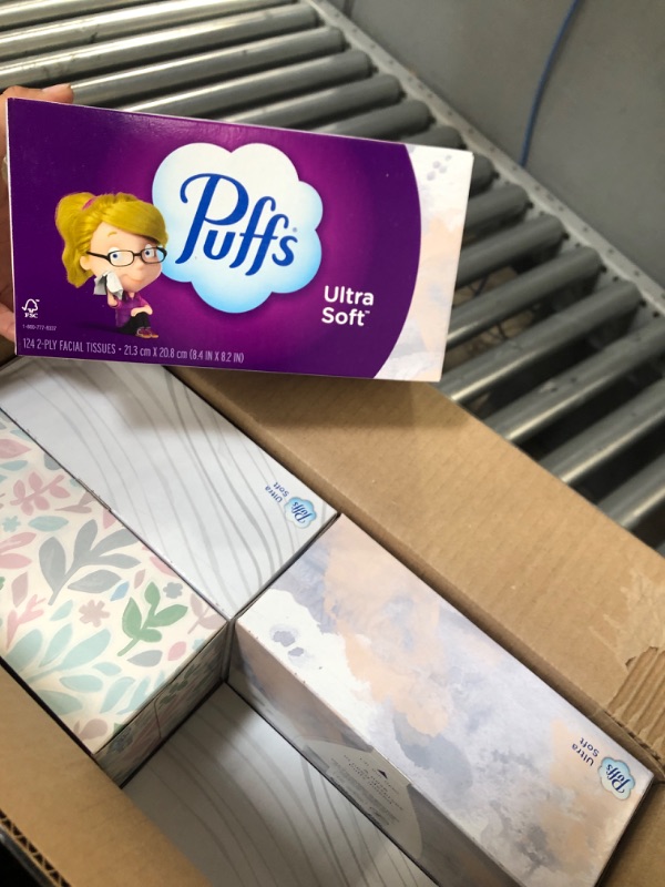 Photo 2 of 8 PACK Puffs Ultra Soft & Strong Facial Tissue 124 ea 