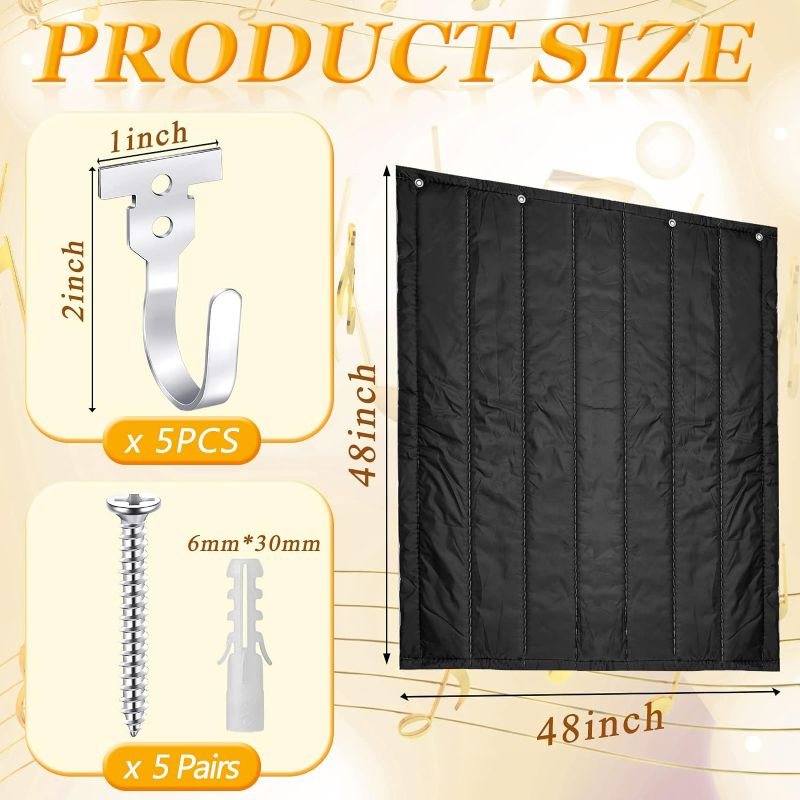 Photo 4 of (READ FULL POST) Large Sound Dampening Blanket Soundproof Blanket for Door Acoustic Noise Blocking Blanket Studio Sound Absorption Sheet (48 x 48 Inch)
