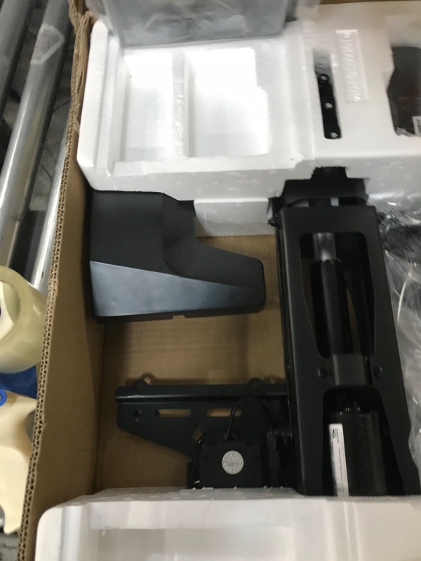Photo 1 of Monoprice Motorized Electric Above Fireplace Mantel Pull-Down Full-Motion TV Wall Mount for TVs 37in to 80in, Weight Capacity 77lbs, VESA up to 600x400, Rotating, Height Adjustable
