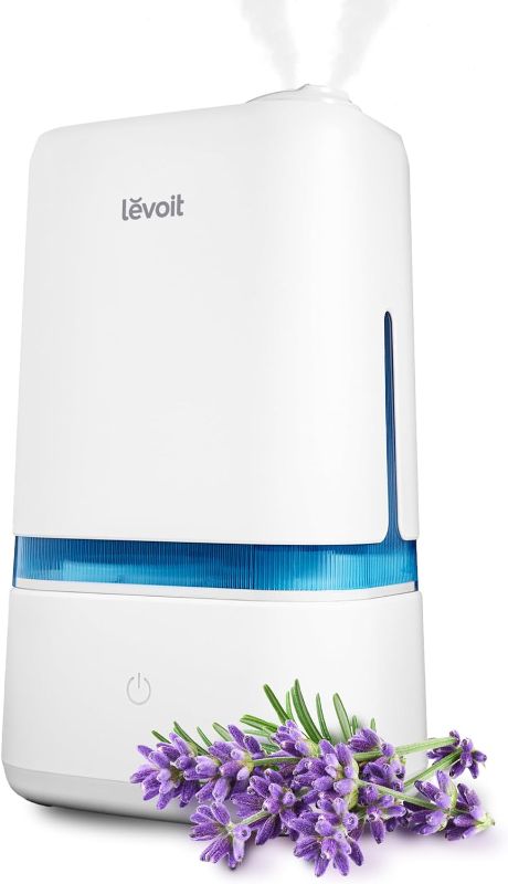 Photo 1 of (READ FULL POST) LEVOIT 4L Humidifiers for Bedroom Large Room & Essential Oil Diffuser, Quiet Cool Mist for Home, Baby and Plants, Last up to 40Hours, Dual 360° Rotation Nozzles, Handle Design, Auto Shut Off, Blue
