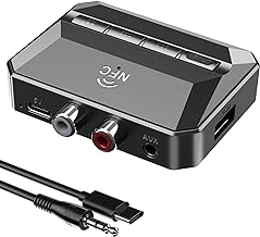 Photo 1 of KAIY Bluetooth 5.3 Receiver Audio Adapter for Home Stereo, NFC-Enabled Bluetooth Stereo Adapter for Speakers, RCA 3.5mm AUX for Music Streaming Stereo System, Support USB Driver/TF Card Play Music