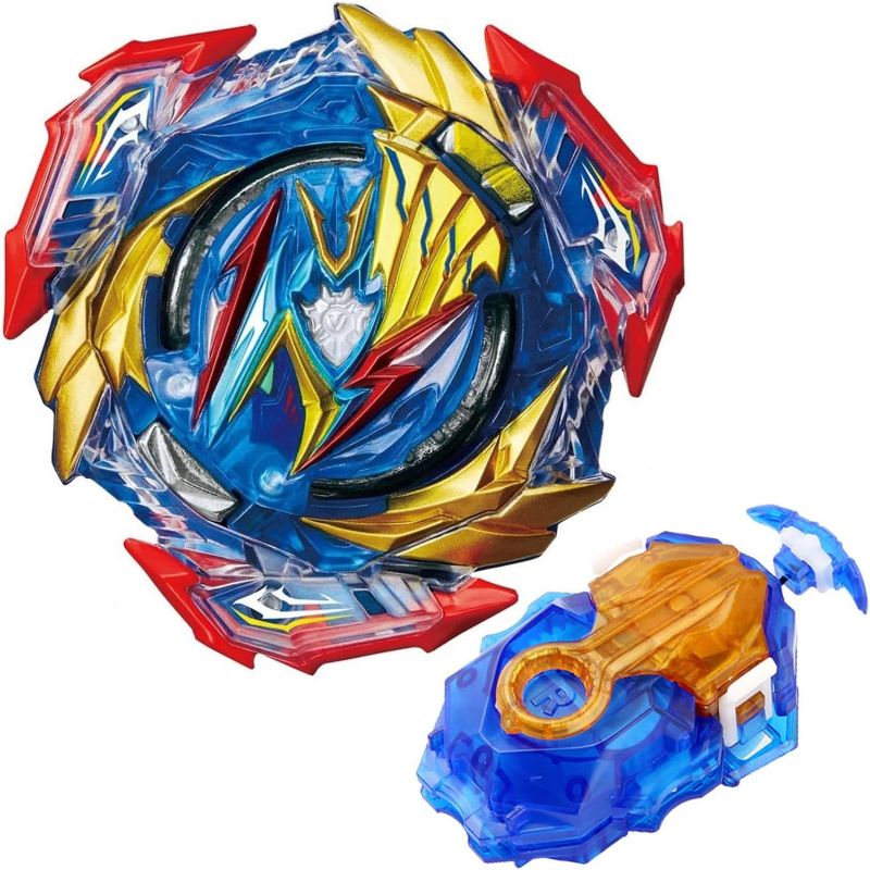 Photo 1 of Konikiwa Bey Battling String Launcher, B-193 Ultimate Valkyrie Battle Top Burst Set, Left and Right Spin DB Launcher Compatible with All Bey Burst Series - Blue
