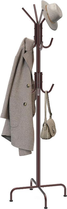 Photo 1 of Simple Houseware Standing Coat and Hat Hanger Organizer Rack, Bronze
