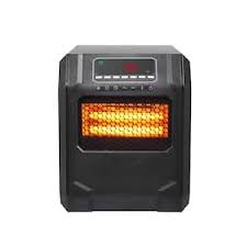 Photo 1 of 1500-Watt Black Electric Compact Quartz Infrared Space Heater with Remote Control
