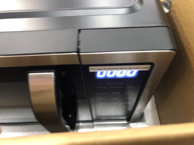 Photo 1 of 1.1 cu. ft. Countertop Microwave in Fingerprint Resistant Stainless Steel