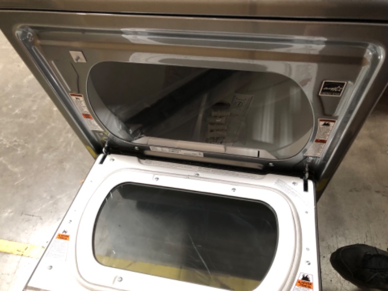 Photo 3 of Whirlpool Smart Capable 7.4-cu ft Steam Cycle Smart Electric Dryer (Chrome Shadow) ENERGY STAR
