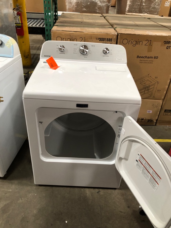 Photo 3 of Maytag 7-cu ft Electric Dryer (White)
