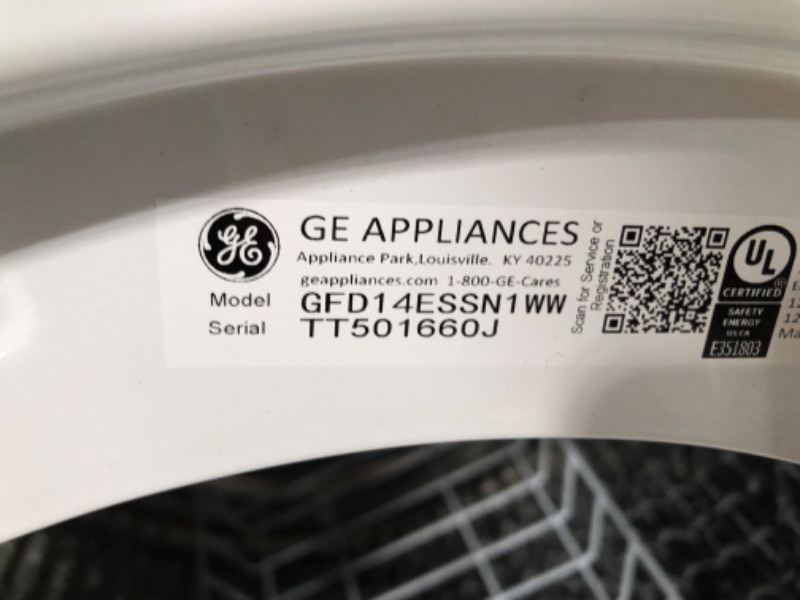 Photo 6 of GE - 4.3 Cu. Ft. 14-Cycle Electric Dryer - White
