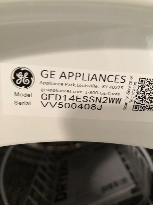 Photo 6 of GE 4.3-cu ft Stackable Electric Dryer (White) ENERGY STAR
