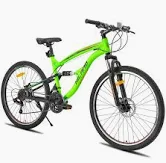 Photo 1 of (PARTS ONLY/ NO REFUNDS) Hiland Full Suspension Mens Mountain Bike, Shimano 21 Speed, 26 Inch Wheel, Dual Disc Brake Bike for Men Womens Adult Bicycle