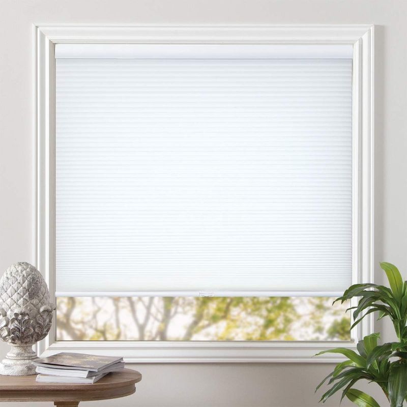 Photo 1 of ***SEE NOTES***
34x64 inch Cordless Light Filtering Blinds Cellular Fabric Shades Honeycomb Door Window Shades White

