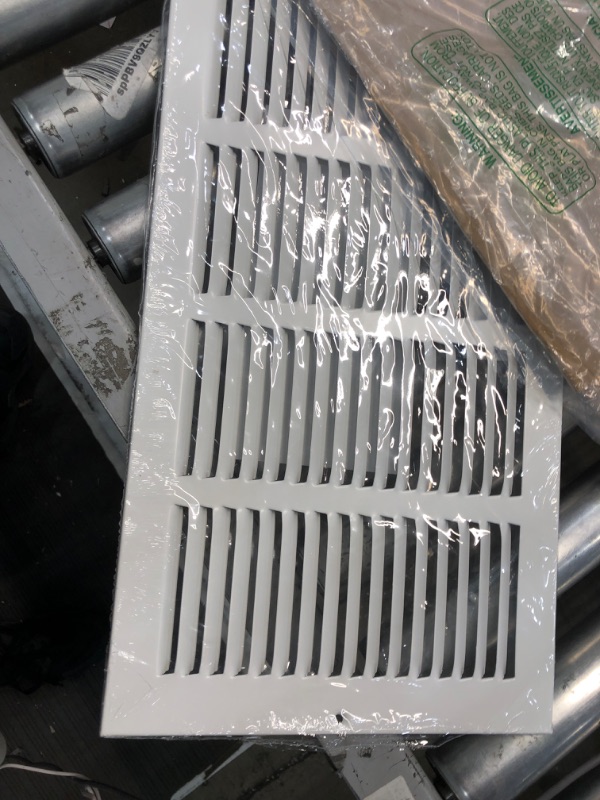 Photo 2 of 16"W x 8"H [Duct Opening Size] Steel Return Air Grille, Air Return Vent Cover for Ceiling and Sidewall - HVAC Air Vent Covers - [Outer Dimensions: 17.75"W x 9.75"H] 16"W x 8"H [Duct Opening]