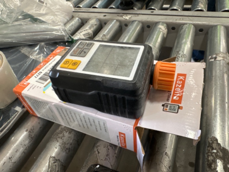 Photo 1 of Kazeila Water Timer, Automatic Sprinkler Timer System with Rain Sensor & 6 Separate Watering Programs, Hose Timers for Garden Lawn Watering with Child Lock, Auto/Manual Modes, HTC-366 Black