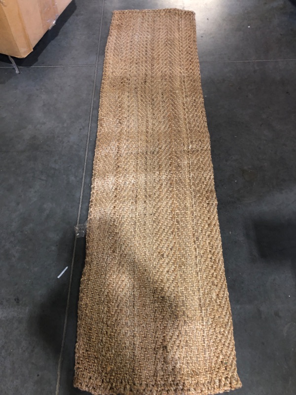 Photo 3 of (READ FULL POST) Woven Chunky Jute Indoor Area - 102IN LONG X 26IN WIDE, Natural Color