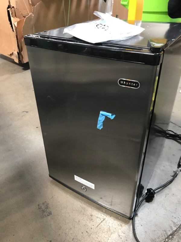 Photo 3 of **SEE NOTES**Whynter CUF-210SS Mini, 2.1 Cubic Foot Energy Star Rated Small Upright Freezer with Lock, Stainless Steel, Black
