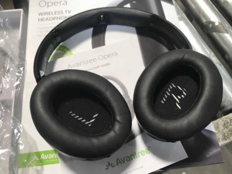 Photo 3 of **SEE NOTES**Avantree Opera - 35Hrs Comfortable Wireless Headphones for TV Watching with Bluetooth Transmitter & Charging Dock, Clear Dialogue Mode, Passthrough, Enhanced Volume for Seniors, 164FT Long Range