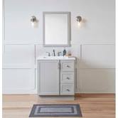 Photo 1 of **SEE NOTES**Style Selections Davies 30-in Gray Single Sink Bathroom Vanity with White Cultured Marble Top (Mirror Included)
