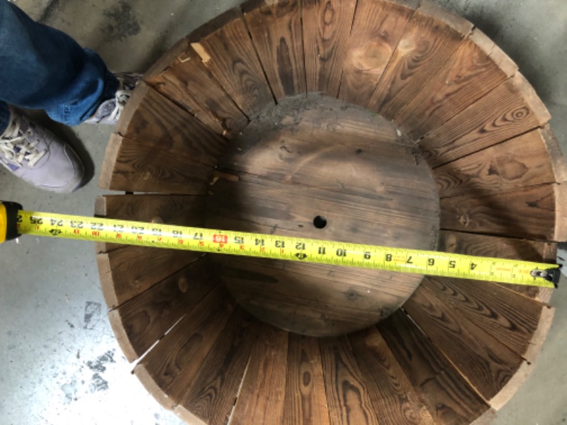 Photo 1 of **SEE NOTES/PHOTOS, BUNDLE OF 2** RUSTIC WOODEN BUCKET BARRELS 
