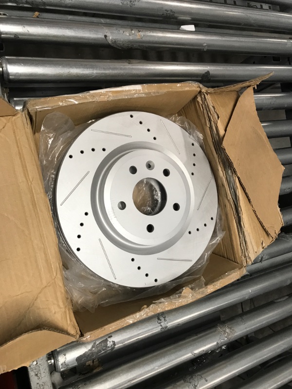 Photo 2 of [SCITOO Brake Kits] - Front Drilled Slotted Brake Rotors for 11-18 for Ford Explorer,17 for Ford for F-150,12-18 for Ford Flex,11-18 for Ford Taurus,11-12 for Lincoln MKS,11-18 for Lincoln MKT