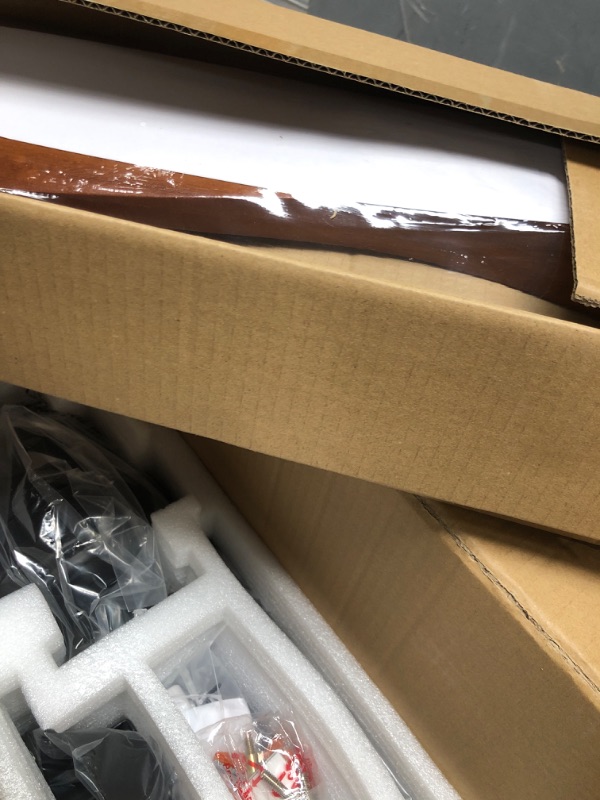 Photo 1 of Obabala 60-Inch Ceiling Fan no Light, Walnut Ceiling Fan Without Light 3 Solid Wood Blades, Noiseless Reversible Motor for Kitchen/Patio/Farmhouse & Covered Outdoor, Brown Fan no Light -Walnut 60-inch