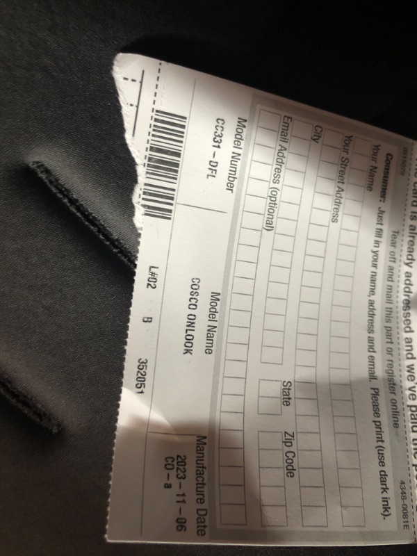 Photo 1 of *USED READ NOTES*Cosco Onlook 2-in-1 Convertible Car Seat, Rear-Facing 5-40 pounds and Forward-Facing 22-40 pounds and up to 43 inches, Black Arrows