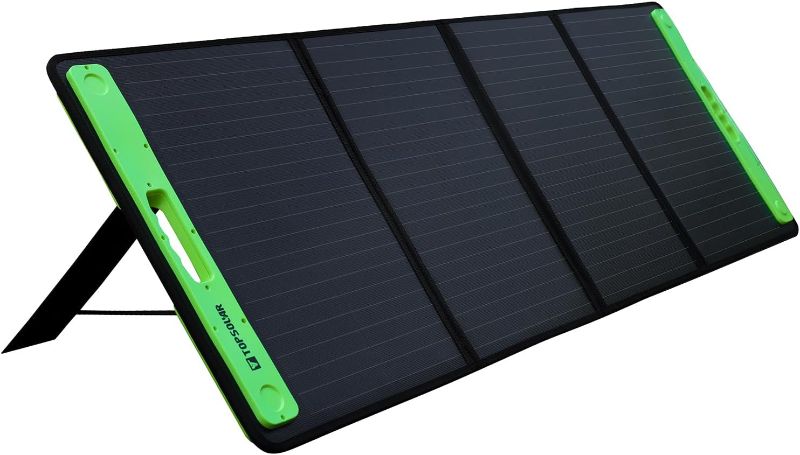 Photo 1 of ***SEE NOTES*** Topsolar 200W Foldable Portable Solar Panel Charger Kits for Portable Power Station Generator Cell Phones Camera Lamp 12V Car Boat RV Battery(Dual USB Ports & 19/14.4V DC Output)
