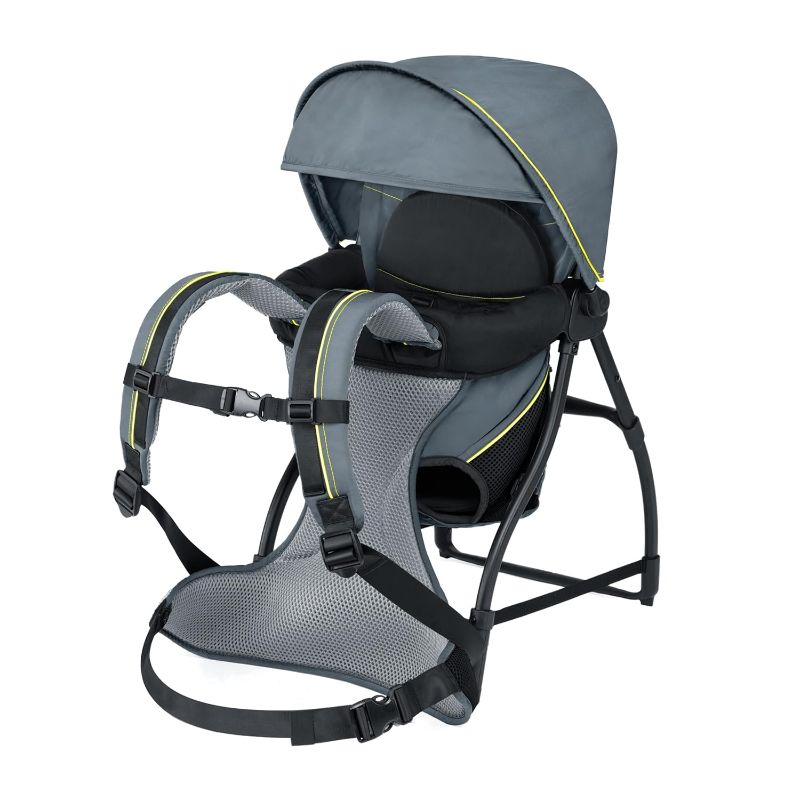 Photo 1 of (used item)(see images) Chicco SmartSupport Aluminum Frame Backpack Carrier, Lightweight Baby Backpack Carrier | Solar/Grey - New Model